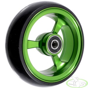 Колесо для инвалидной коляски  130x36/25 5" черное алюминиевое (1)