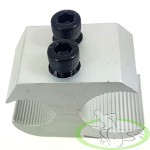 Uchwyt hamulca do wózka inwalidzkiego 19/25mm srebrny