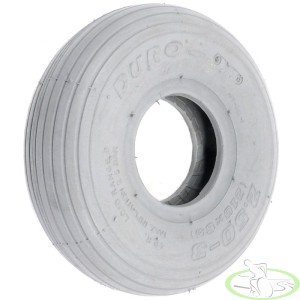 Opona do wózka inwalidzkiego 2.50-3 (210x65) szara linie CST/DURO