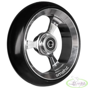 Koło do wózka inwalidzkiego 100x36/25 4" silver  aluminiowe OMOBIC