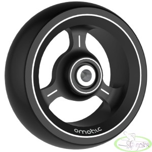 Koło do wózka inwalidzkiego 100x36/25 4" black aluminiowe OMOBIC