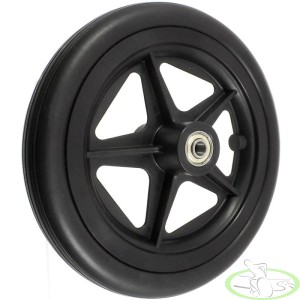 Koło do wózka inwalidzkiego 180x30/60 7" plastikowe czarne