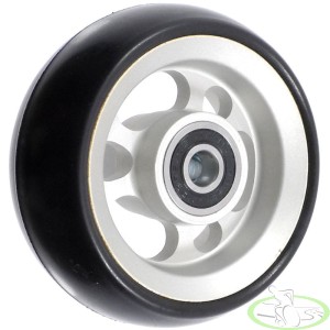 Колесо для инвалидной коляски 78x34/26 3" серебристое алюминиевое